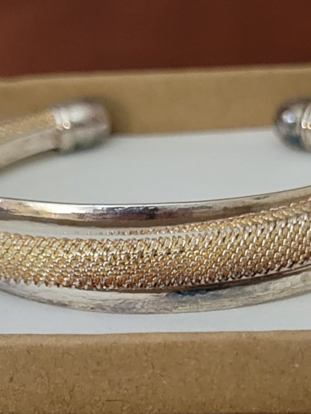 Gold and Silver Wrist Bangle